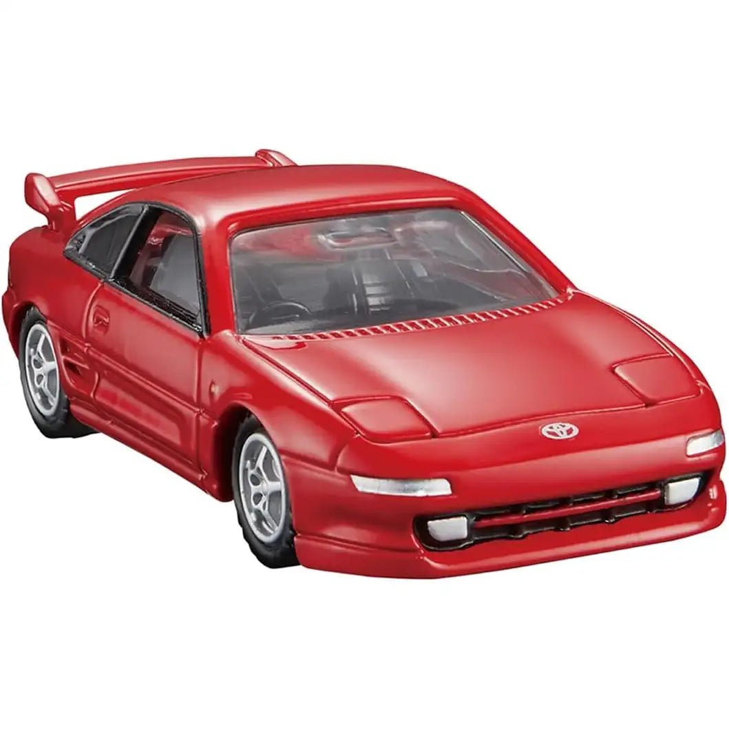 Tomica Premium 1:64 scale die-cast model of the Toyota MR2 SW20 in red, #42 from Takara Tomy.