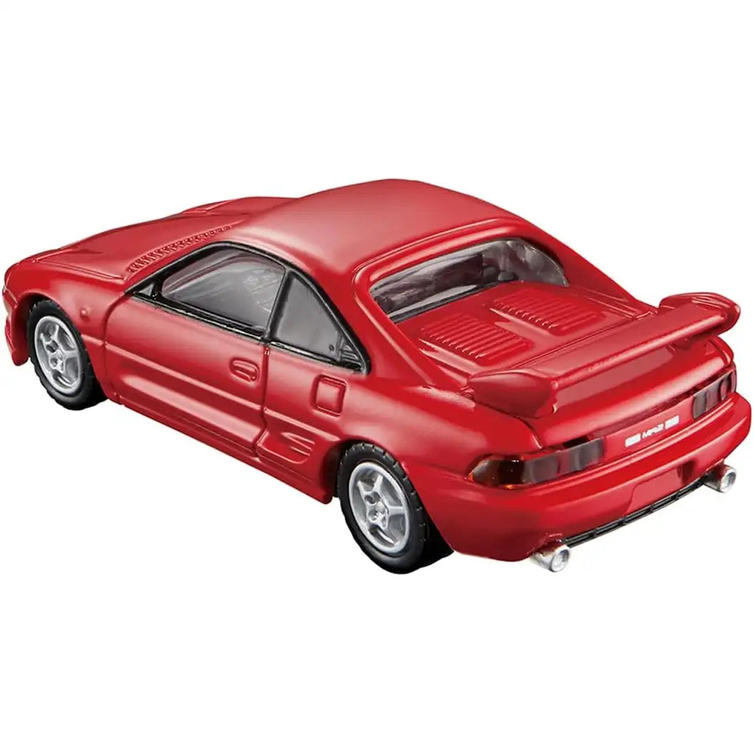 Tomica Premium 1:64 scale die-cast model of the Toyota MR2 SW20 in red, #42 from Takara Tomy.