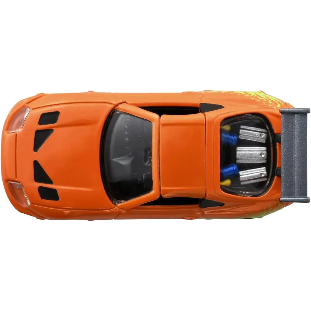 Tomica Premium TPu03 Fast & Furious Toyota Supra orange die-cast model by Takara Tomy