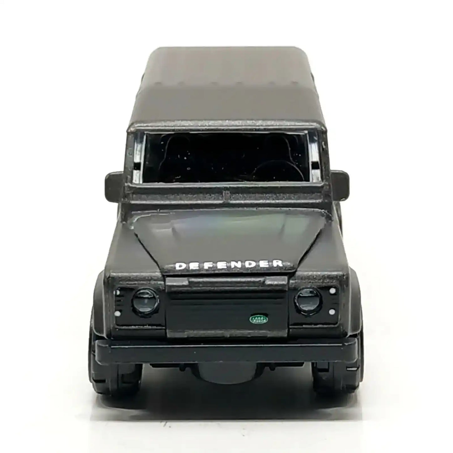 Majorette 1:64 scale Premium Cars die-cast model of the Land Rover Defender 110 in matte black, MiJo Exclusives release.