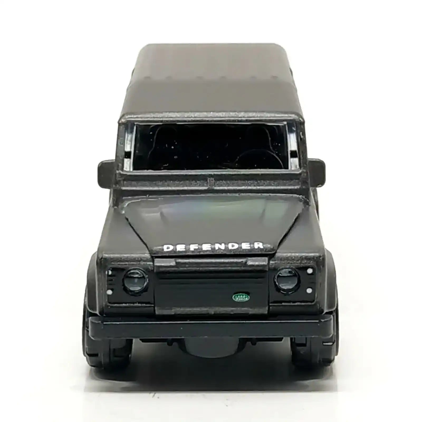 Majorette 1:64 scale Premium Cars die-cast model of the Land Rover Defender 110 in matte black, MiJo Exclusives release.