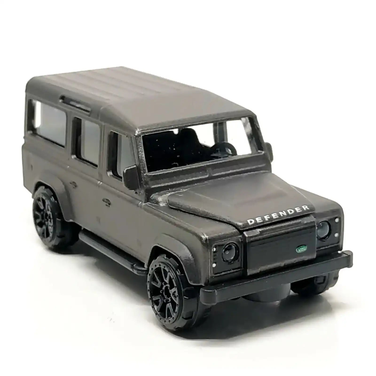 Majorette 1:64 scale Premium Cars die-cast model of the Land Rover Defender 110 in matte black, MiJo Exclusives release.