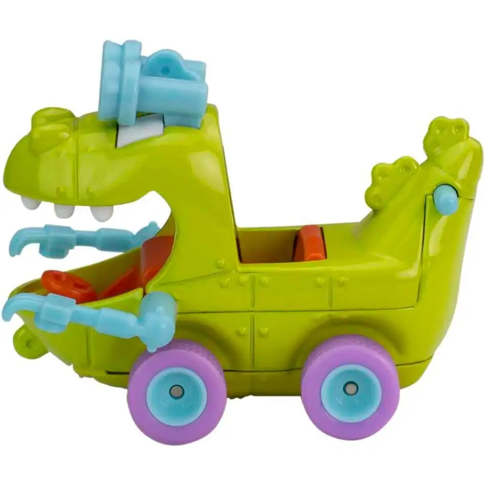 Hot Wheels Pop Culture Reptar Wagon Rugrats Nickelodeon die-cast with Real Riders wheels and green dinosaur design