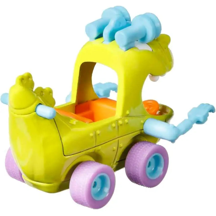 Hot Wheels Pop Culture Reptar Wagon Rugrats Nickelodeon die-cast with Real Riders wheels and green dinosaur design