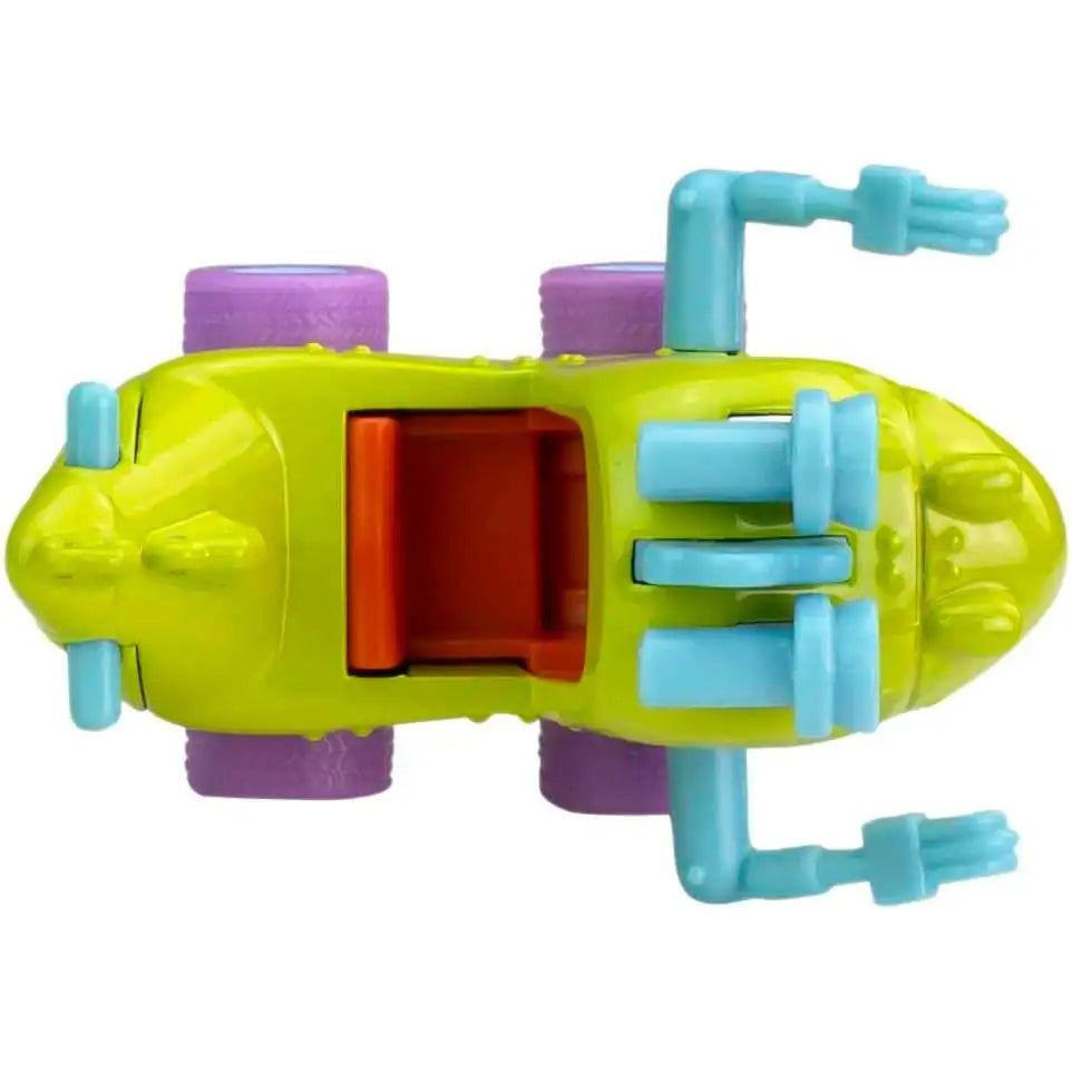 Hot Wheels Pop Culture Reptar Wagon Rugrats Nickelodeon die-cast with Real Riders wheels and green dinosaur design