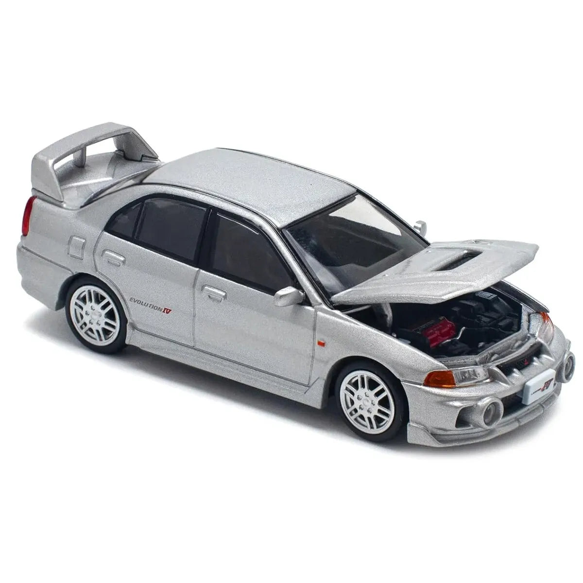 Pop Race 1:64 Mitsubishi Lancer Evolution IV Silver PR64-140