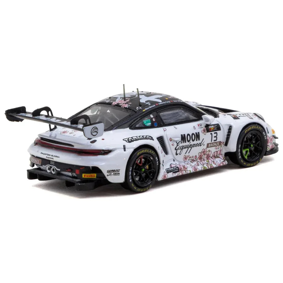 Tarmac Works 1:64 Porsche 911 GT3 R MOON Equipped #13 Suzuka 1000km 2025 die-cast model in special display packaging