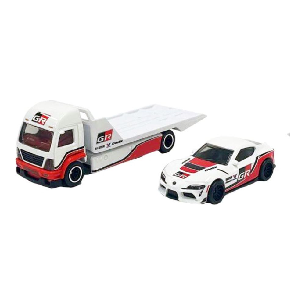Hot Wheels 1:64 2021 Toyota GR Supra & Aero Lift – Team Transport #37 GRK65 FLF56 Die-Cast Model