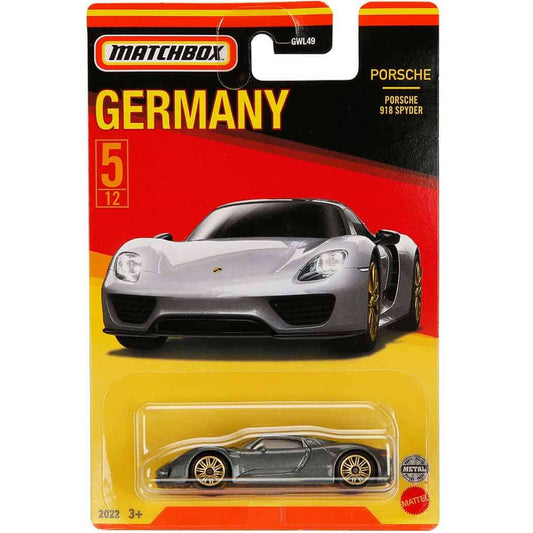 Matchbox | Stars of Germany | Porsche 918 Spyder | 5/12 | GWL49 979D
