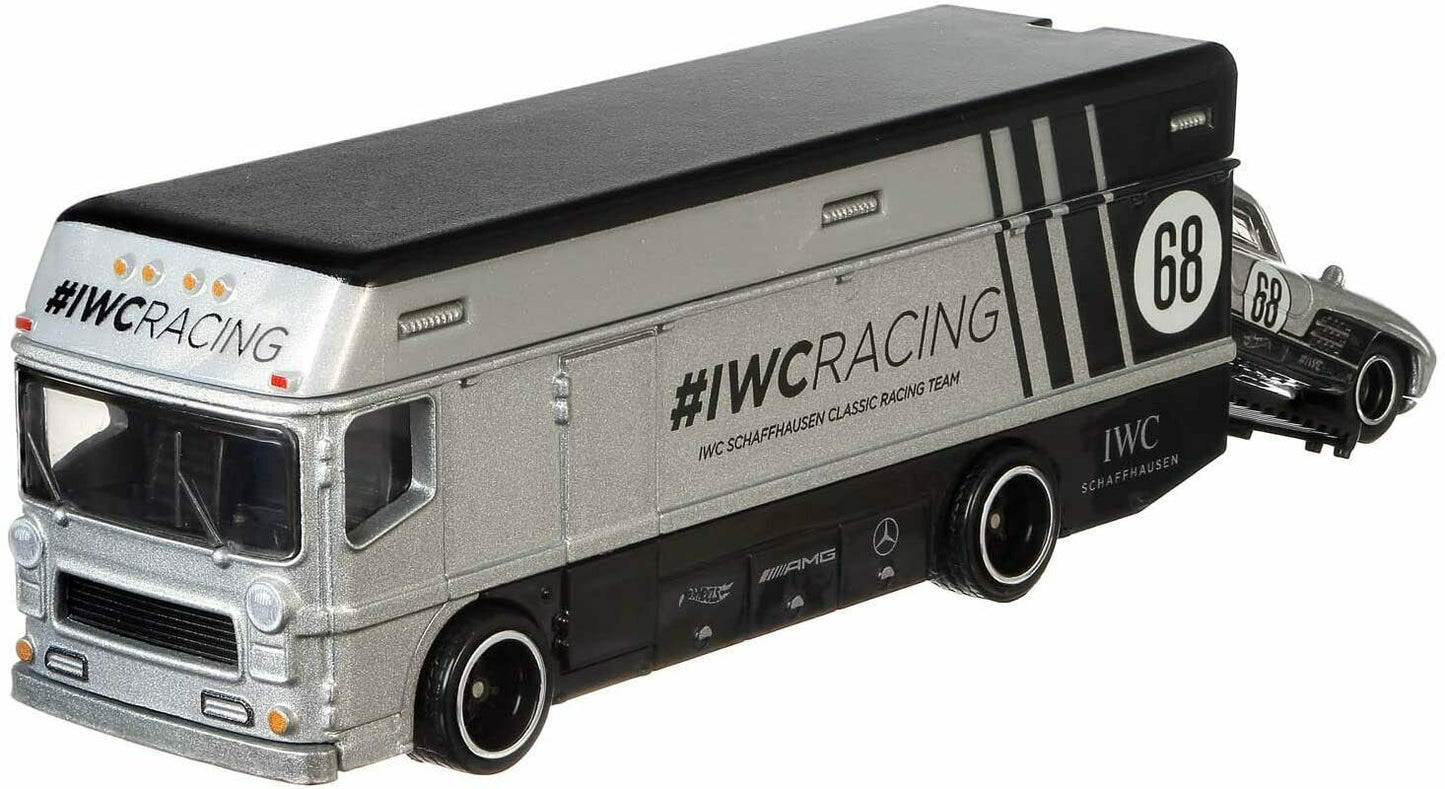 HotWheels Team Transport | Mercedes-Benz 300 SL & Euro Hauler IWC Racing #21 | FLF56