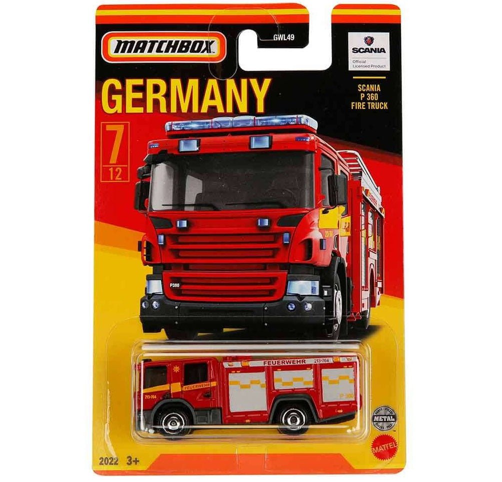 Matchbox | Stars of Germany | Scania P 360 Fire Truck | 7/12 | GWL49 979D