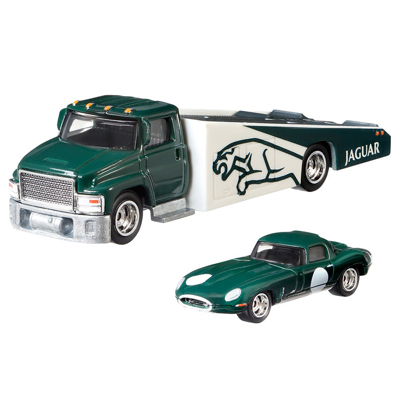 Hot Wheels Jaguar Lightweight E-Type & Carry On – Team Transport #14 FLF56 1/64 Die-Cast Model