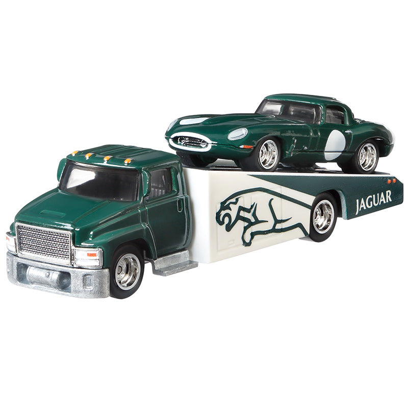 Hot Wheels Jaguar Lightweight E-Type & Carry On – Team Transport #14 FLF56 1/64 Die-Cast Model