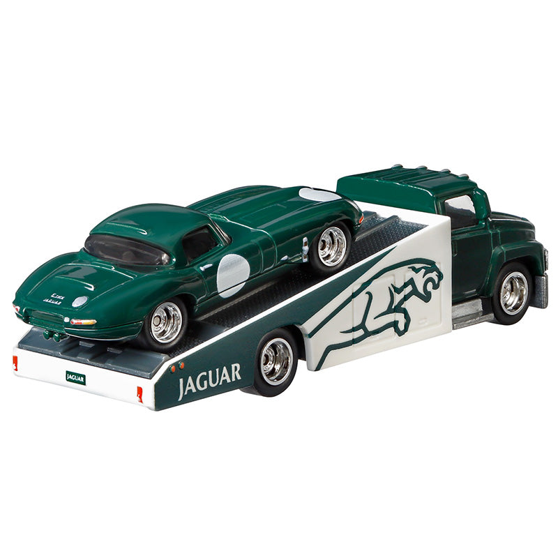Hot Wheels Jaguar Lightweight E-Type & Carry On – Team Transport #14 FLF56 1/64 Die-Cast Model